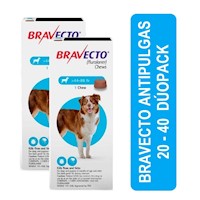 Bravecto Antipulgas para Perros 1000 mg 20 - 40 Kg Dúopack